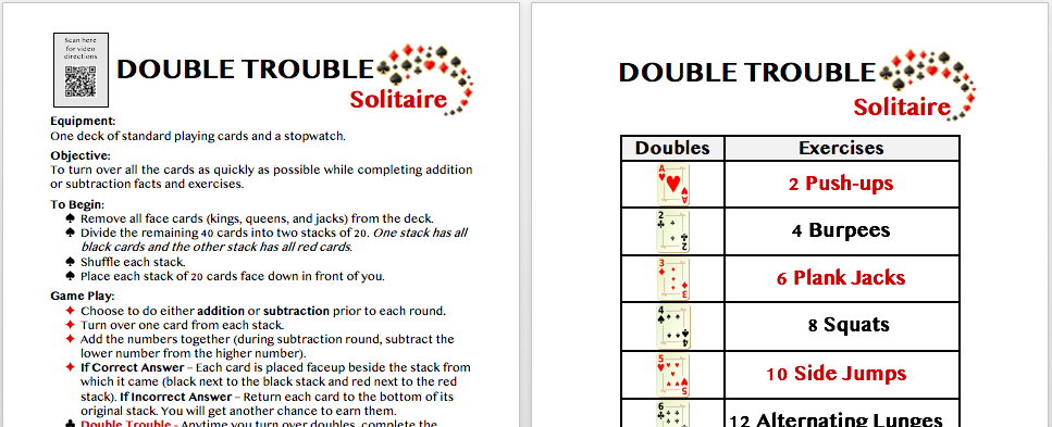 Double Trouble Solitaire Clear The Cards By Adding And Subtracting Un Oh Watch Out For Double Trouble Keeping Kids In Motion,Tom Collins Person